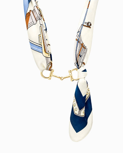 Sessori - Horse Bit Silk Scarf Choker Necklace