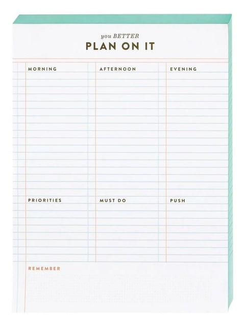 Plan On It 6×8 Notepad