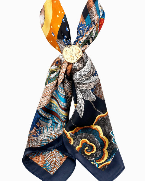 Sessori - Adjustable Organic Pebble Scarf Necklace