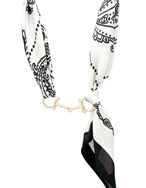 Sessori - Horse Bit Silk Scarf Choker Necklace