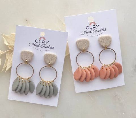 Nicole Dangle Earrings / Sage