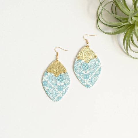 Large Josie Earring - Light Blue