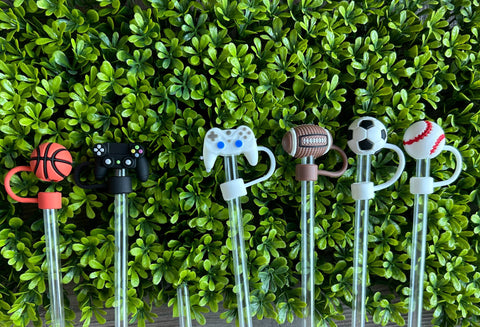 Sports and Gamer Straw Toppers