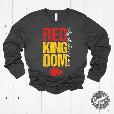 RED Kingdom - City of Champions Dark Grey Heather Long Sleeve Tee