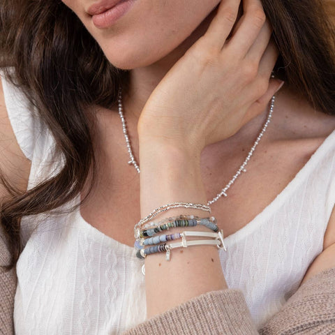 Hidden Message Bracelet - Strong/Opalite/Silver