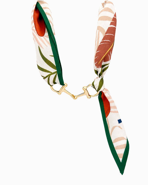 Sessori - Horse Bit Silk Scarf Choker Necklace