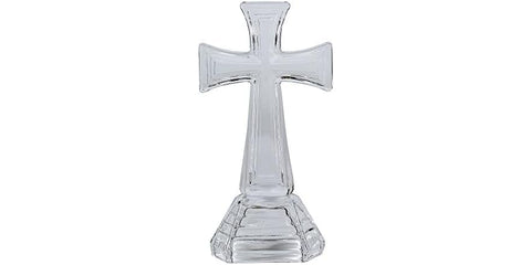 8.5" Clear Glass Cross