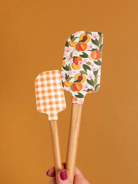 Peach Blossom Silicone Kitchen Spatulas - Set of 2