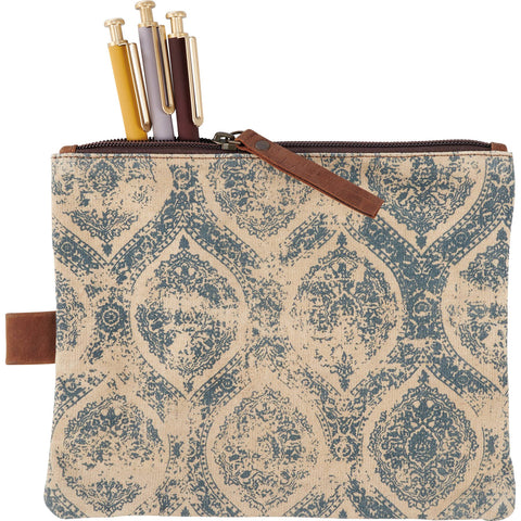 Indigo Zipper Pouch