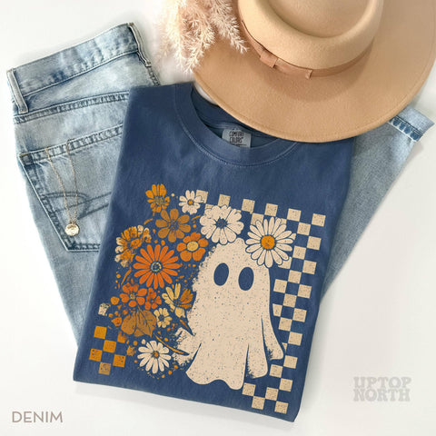 Checkered Ghost Shirt, Floral Ghost Shirt