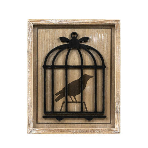 10x13 wood sign (RAVEN/PUMPKIN) FALL HALLOWEEN DECOR