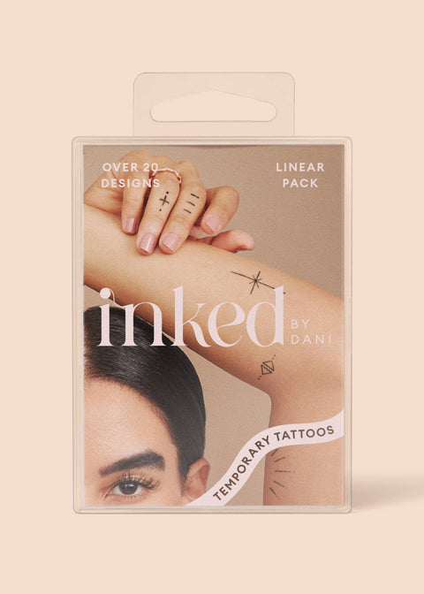Linear Temporary Tattoo Pack