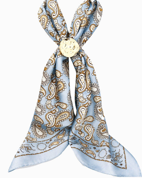Sessori - Adjustable Organic Pebble Scarf Necklace