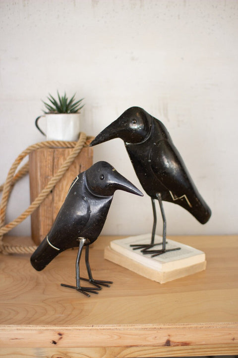 Antique Black Iron Crows