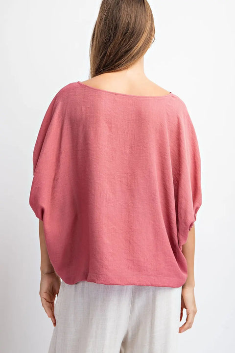 Plus Elastic Blouse Top