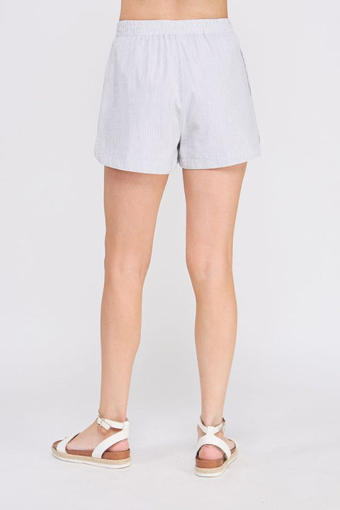 Pinstripe Linen Shorts