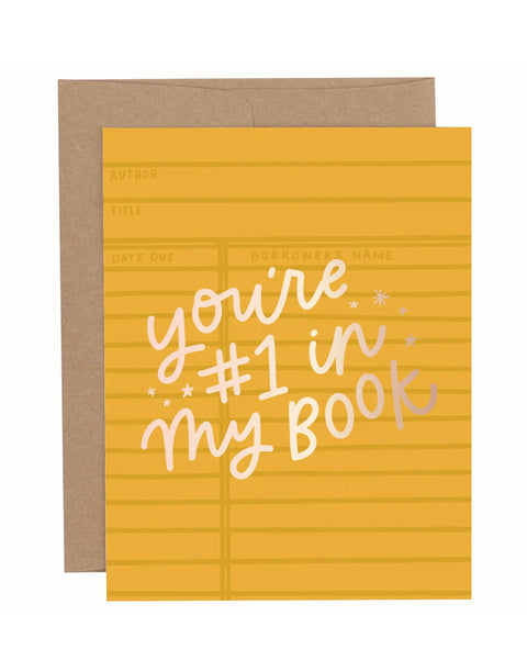 Number One In My Book Greeting Card