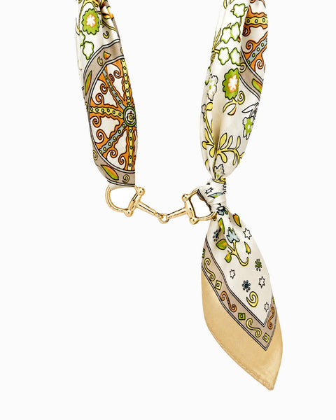 Sessori - Horse Bit Silk Scarf Choker Necklace