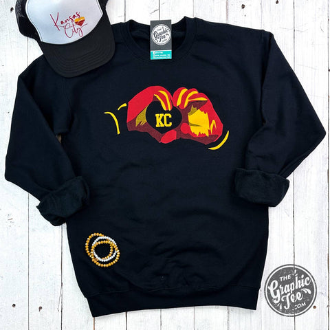 KC Heart Hands Crewneck Sweatshirt