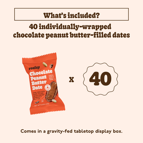 Chocolate Peanut Butter Dates | Individually Wrapped - 40ct