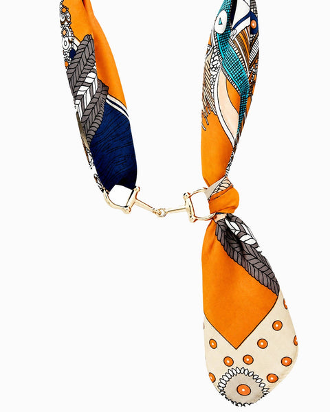 Sessori - Horse Bit Silk Scarf Choker Necklace