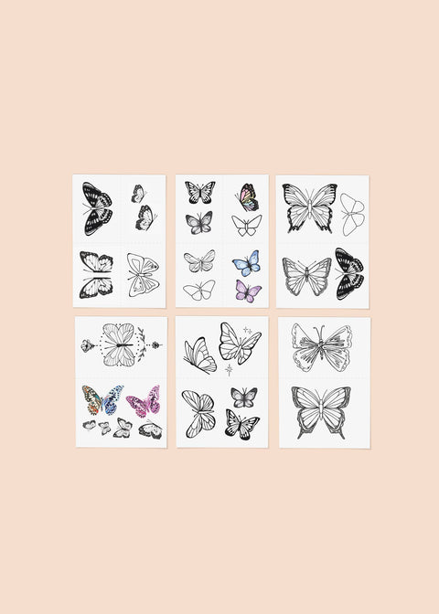 Butterfly Dreams Temporary Tattoo Pack