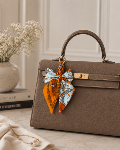 Sessori - Braided Scarf Bow Bag Charm