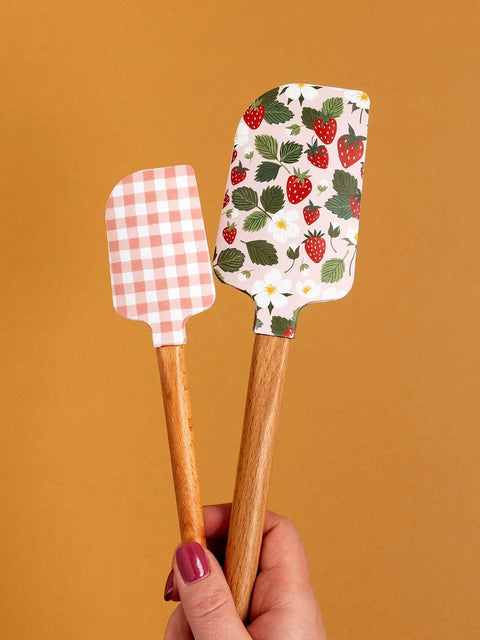 Strawberry Patch Silicone Kitchen Spatulas - Set of 2