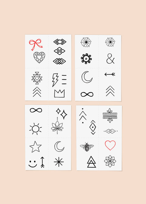Finger Tats Temporary Tattoo Pack