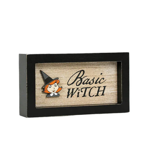 7x4 wood frame sign WITCH/SPICE Halloween FALL decor