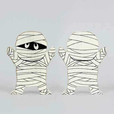 5x6 chunky wood shape (MUMMY)  Halloween  Decor