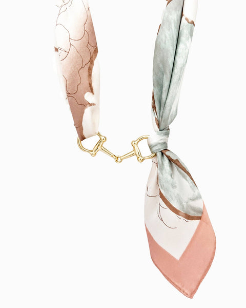 Sessori - Horse Bit Silk Scarf Choker Necklace