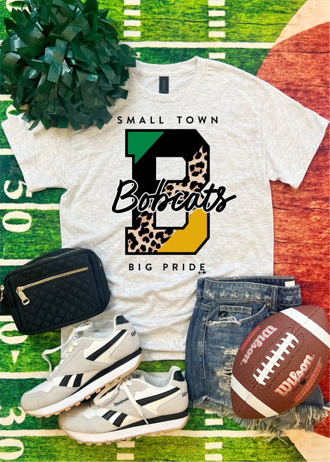 Small Town Big Bobcat Pride Tee